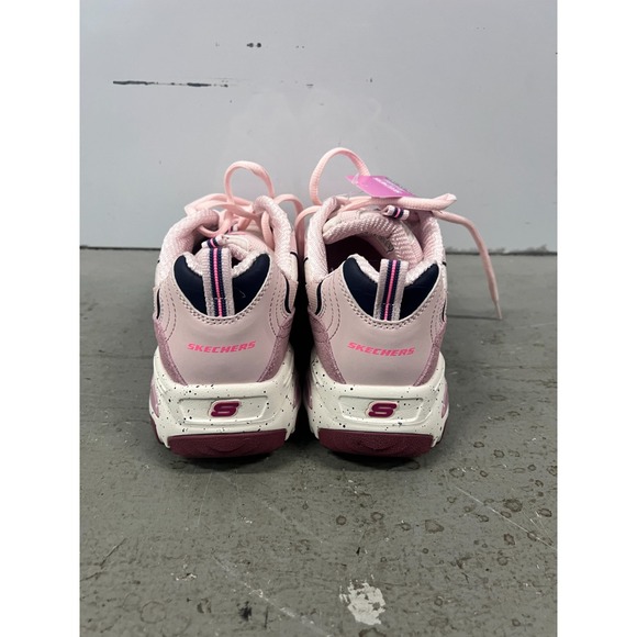 Skechers D'Lites Bold Views Sneakers Mauve Pink White Memory Foam Shoes - 8 NEW - Picture 3 of 10